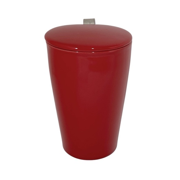 TEA FORTE Bright red Loose tea Infuser Cup with Lid Holds 12 oz. LIKE NEW - Picture 5 of 10